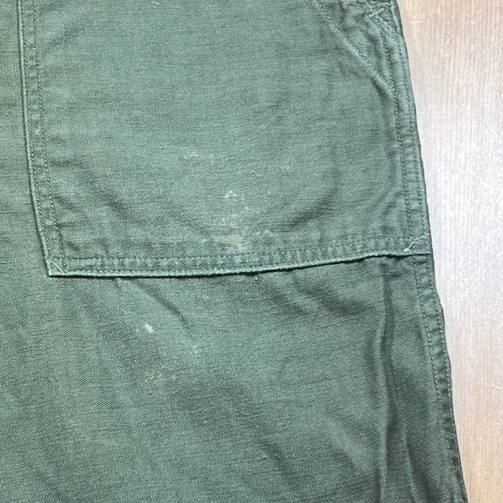 Vintage US Military OG-107 Cotton Sateen Fatigue Trousers Glenn Berry 36x33 ww2